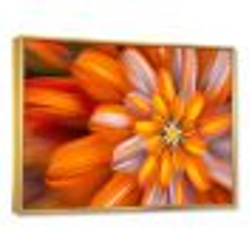 Massive Orange Fractal Flower  Canvas Art Print