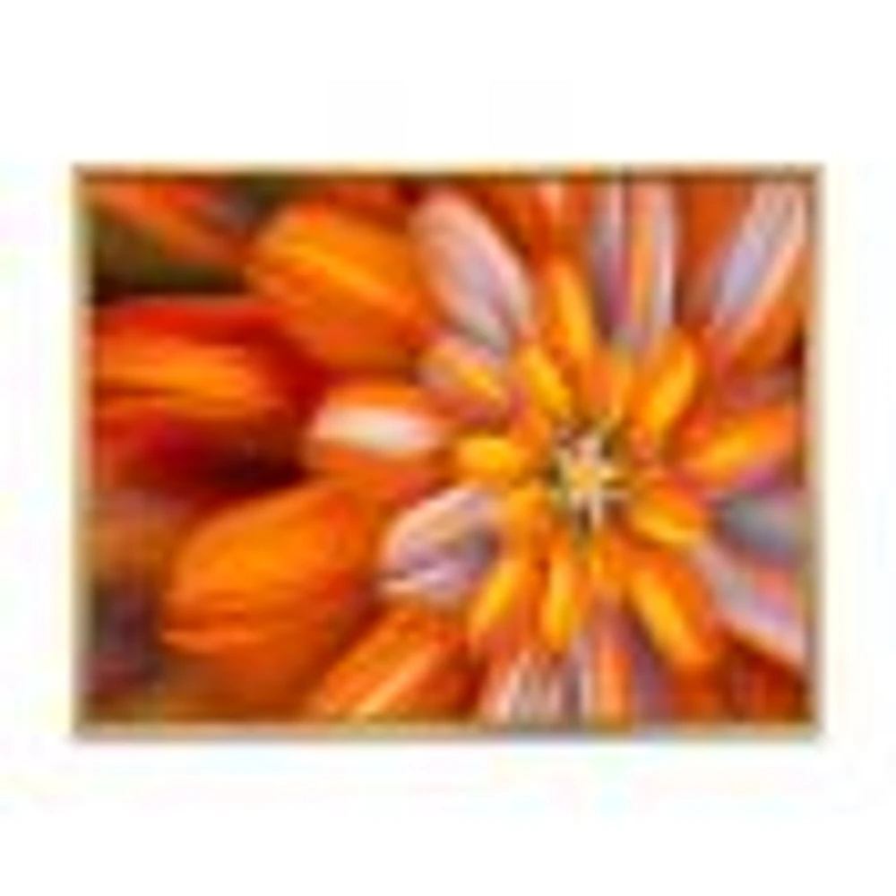 Massive Orange Fractal Flower  Canvas Art Print