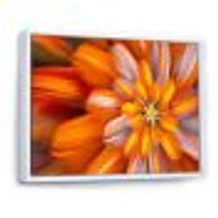 Massive Orange Fractal Flower  Canvas Art Print