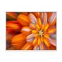 Massive Orange Fractal Flower  Canvas Art Print