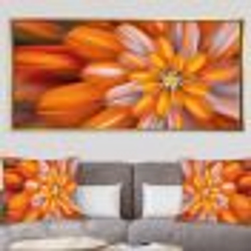 Massive Orange Fractal Flower  Canvas Art Print