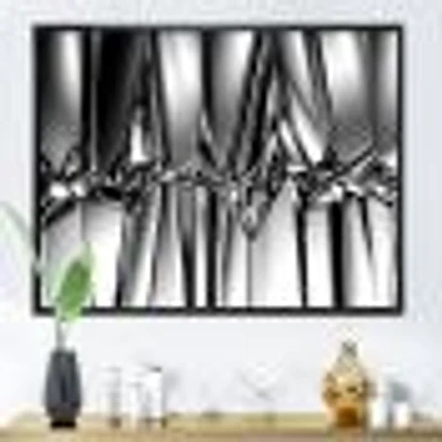 Toile imprimée « Black White Crystal Background »