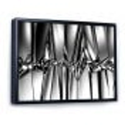 Black White Crystal Background  Canvas Wall Art Print