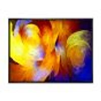 Yellow Fractal Abstract Pattern  Canvas