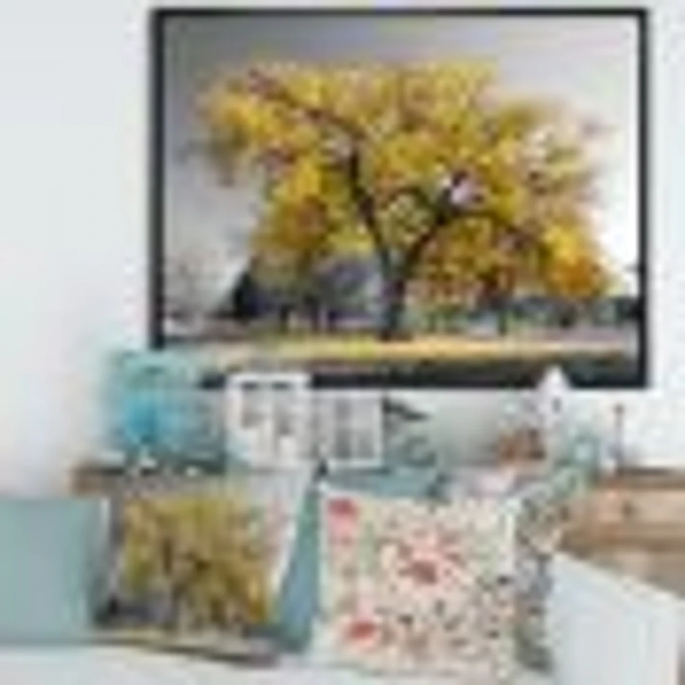 Big Golden Tree  Canvas Wall Art