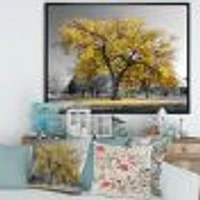 Big Golden Tree  Canvas Wall Art