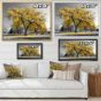 Big Golden Tree  Canvas Wall Art