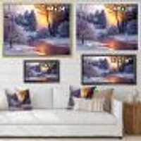 Winter Forest River  Wall Art