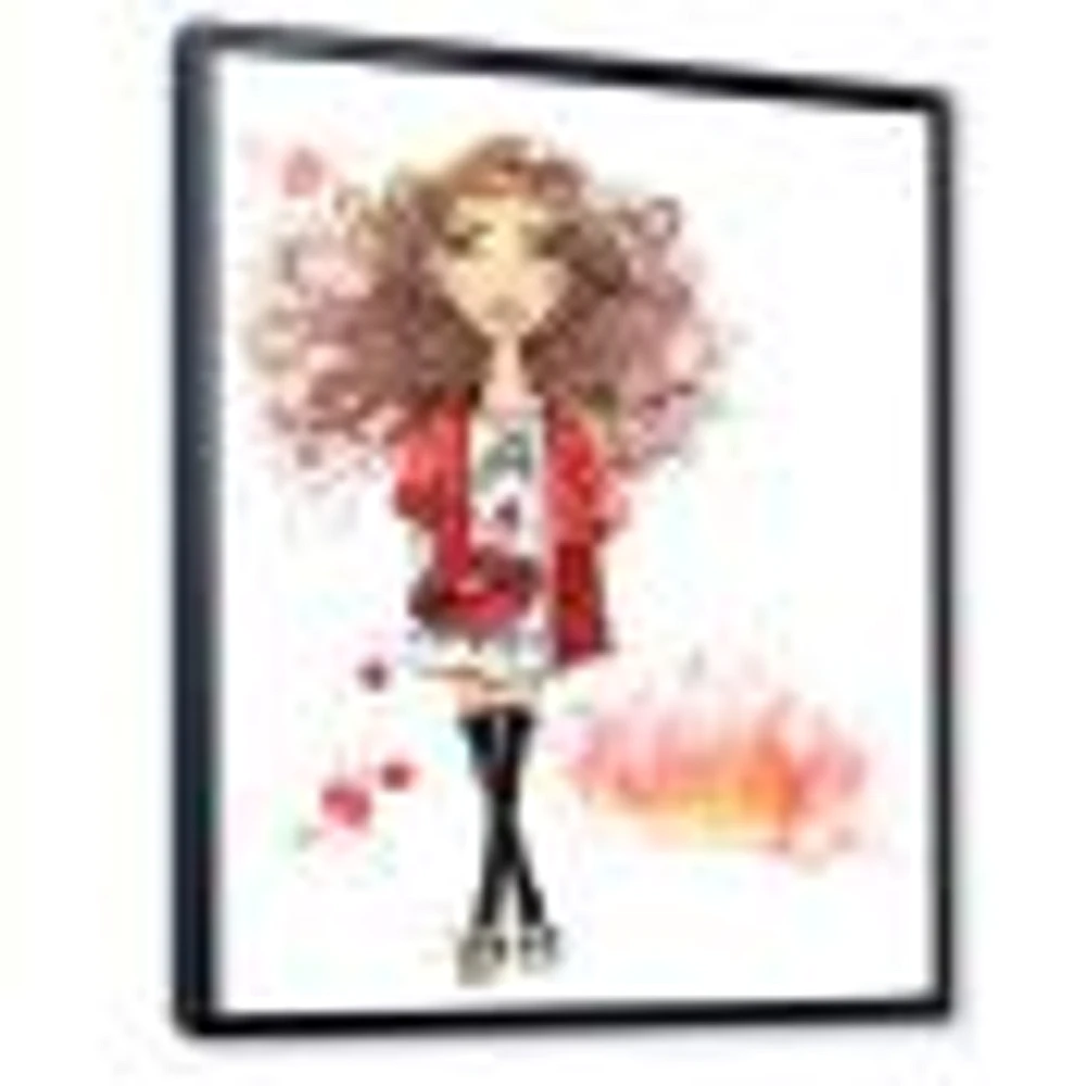 Fashionable Teenage girl  Wall Art