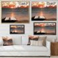 Open Bible Cloudy Sunset  Wall Art