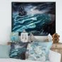 Pirate Ship Under Stormy Cloud  Wall Art