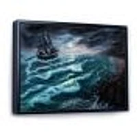 Pirate Ship Under Stormy Cloud  Wall Art