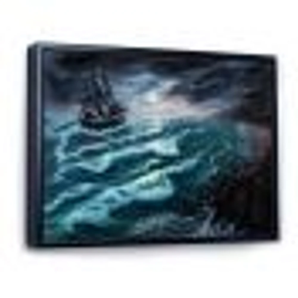 Pirate Ship Under Stormy Cloud  Wall Art