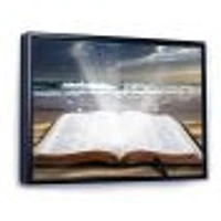 Toile « Jesus Bible at the Beach »