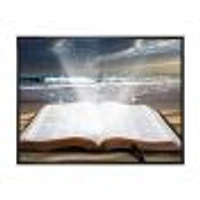 Toile « Jesus Bible at the Beach »