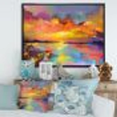 Sunset Painting with Colorful Reflections I  Wall Art