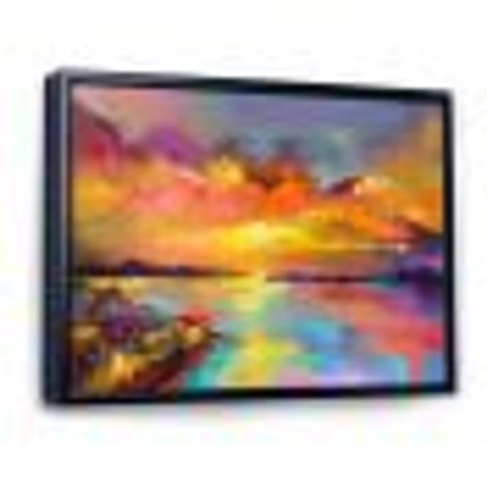 Sunset Painting with Colorful Reflections I  Wall Art