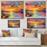 Sunset Painting with Colorful Reflections I  Wall Art