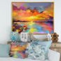 Sunset Painting with Colorful Reflections I  Wall Art