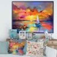 Sunset Painting with Colorful Reflections II  Wall Art