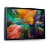 Colorful and Dark Gradient Clouds  Canvas Wall Art Print