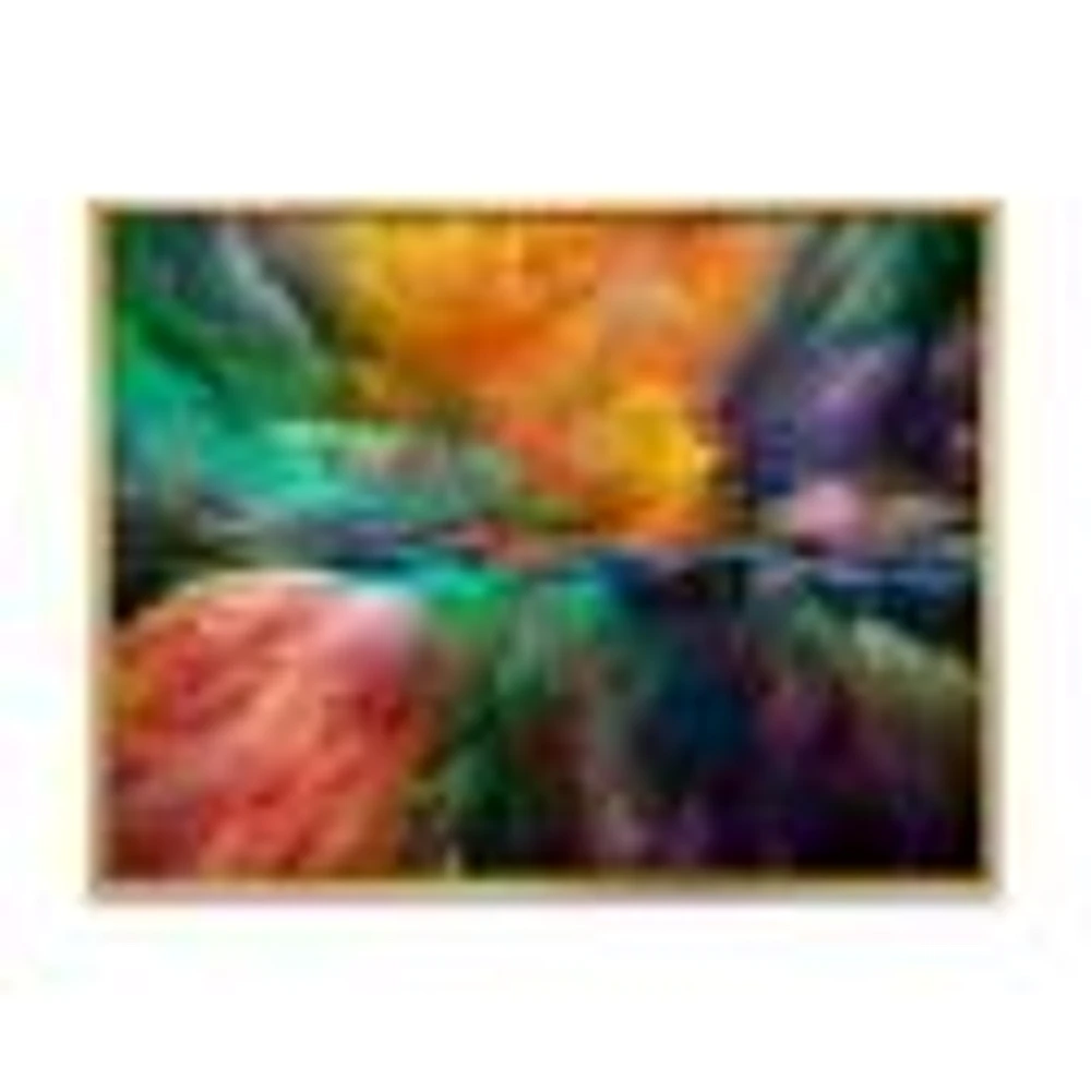 Colorful and Dark Gradient Clouds  Canvas Wall Art Print