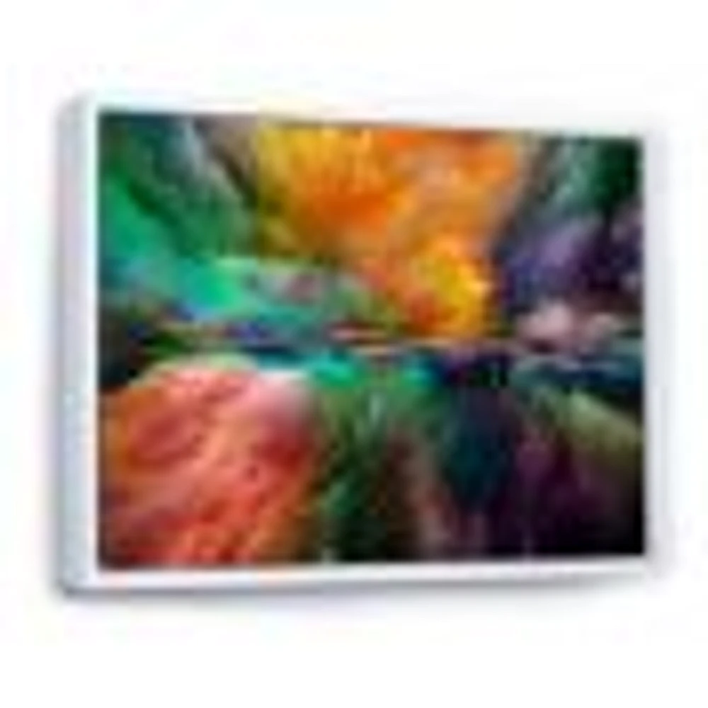 Colorful and Dark Gradient Clouds  Canvas Wall Art Print