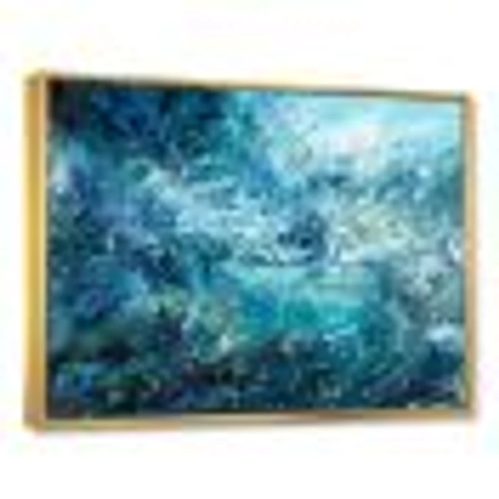 Toile « Wild Blue Ocean Waves V »