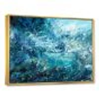 Toile « Wild Blue Ocean Waves V »