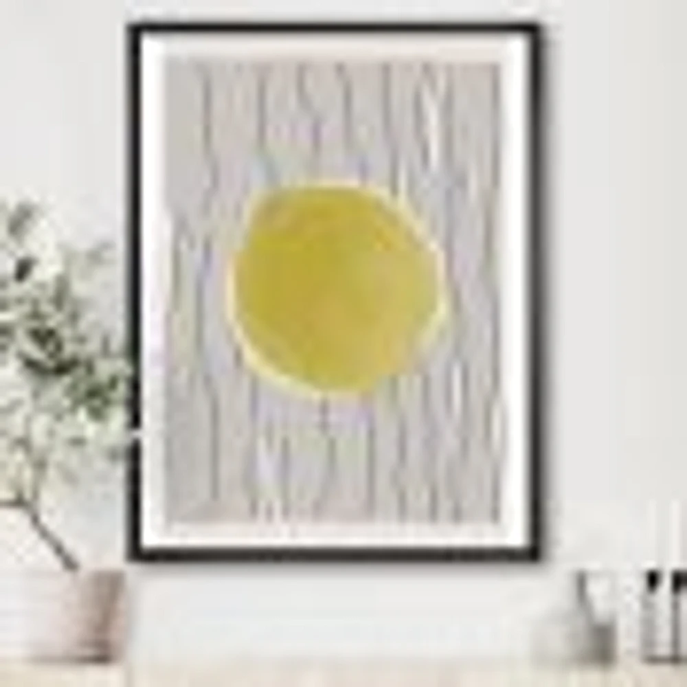 Minimal Geometric Lines and Circle IX  Canvas Wall Art Print