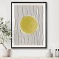 Minimal Geometric Lines and Circle IX  Canvas Wall Art Print