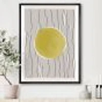 Minimal Geometric Lines and Circle IX  Canvas Wall Art Print