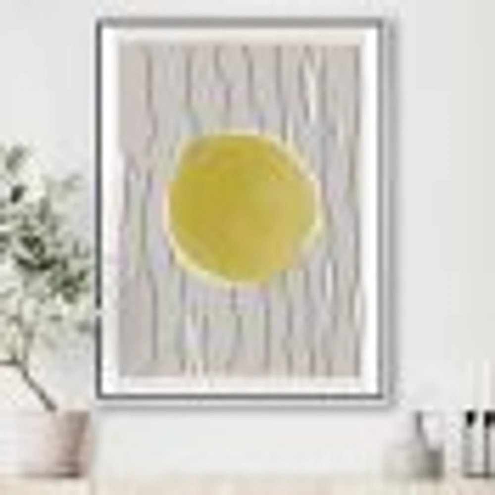 Minimal Geometric Lines and Circle IX  Canvas Wall Art Print