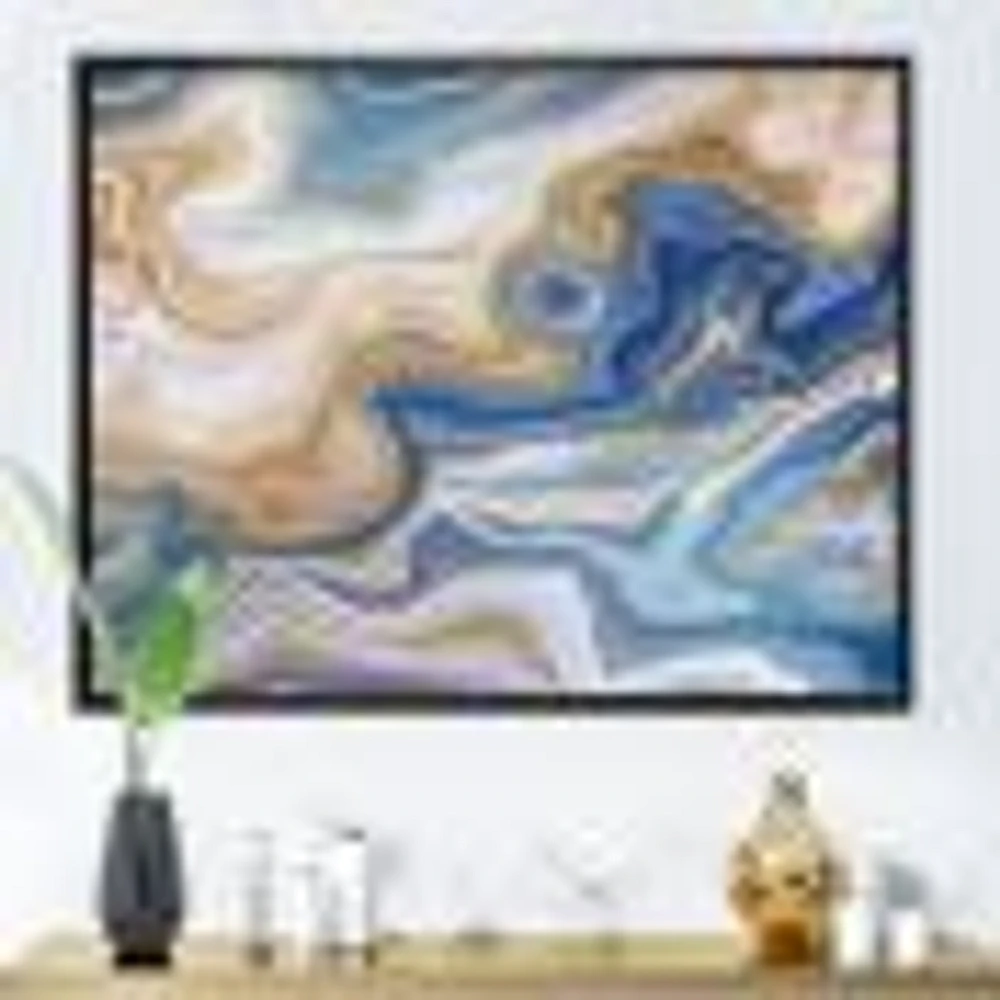 Toile « Ocean Blue Golden Jasper Agate II