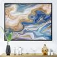 Ocean Blue Golden Jasper Agate II  Wall Art