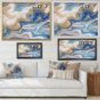 Ocean Blue Golden Jasper Agate II  Wall Art