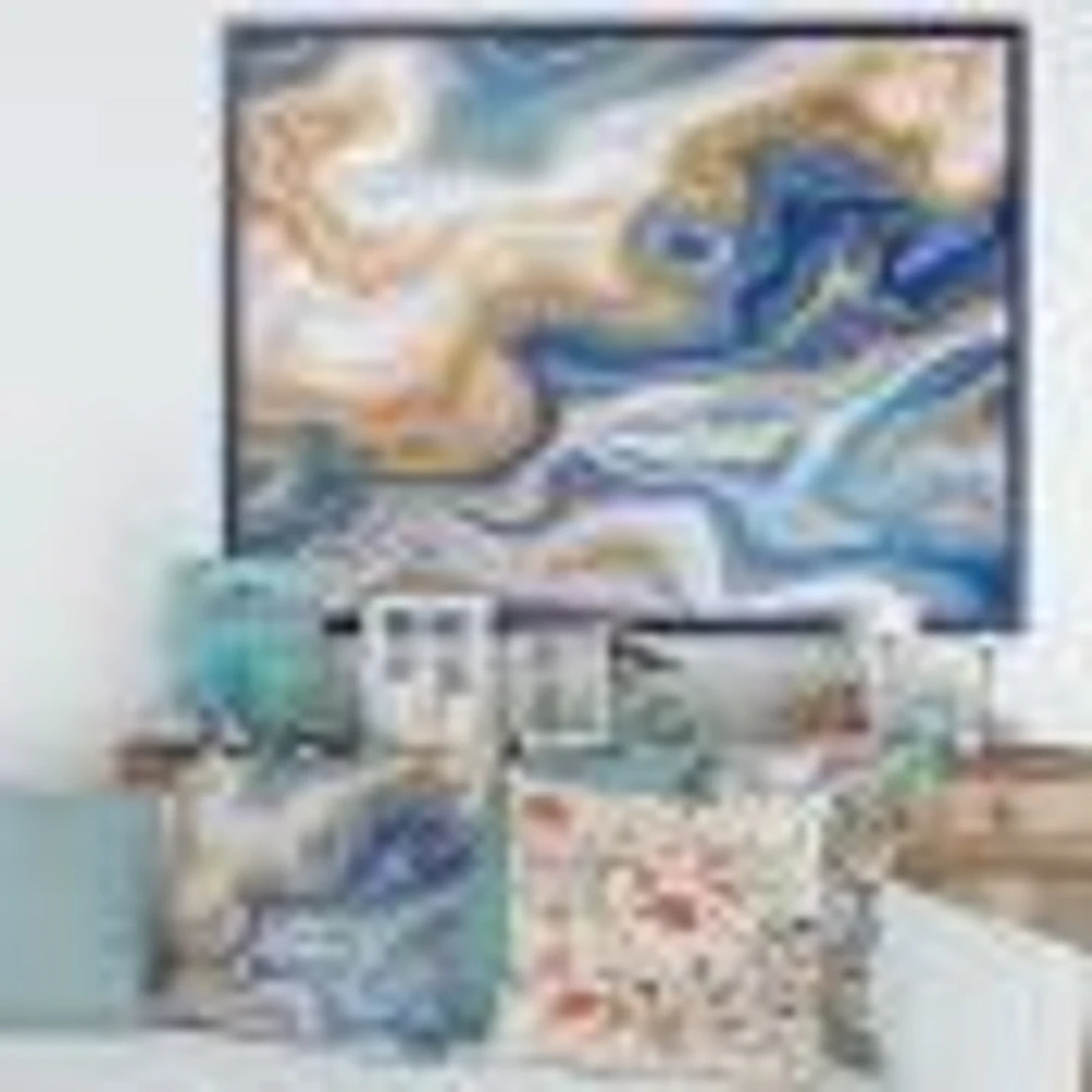 Toile « Ocean Blue Golden Jasper Agate II