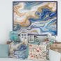 Ocean Blue Golden Jasper Agate II  Wall Art