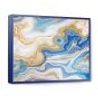 Ocean Blue Golden Jasper Agate II  Wall Art