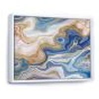 Ocean Blue Golden Jasper Agate II  Wall Art