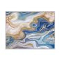 Ocean Blue Golden Jasper Agate II  Wall Art