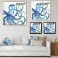 Blue Deep Sea VIII Canvas Wall Art