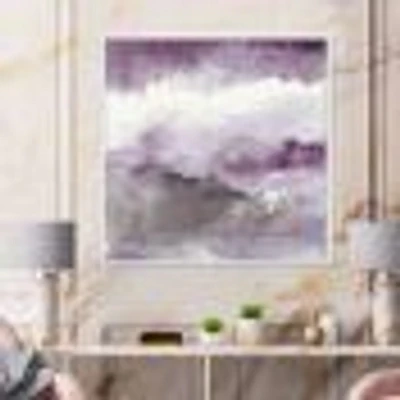 Midnight at the Lake III Amethyst and Grey  Wall Art