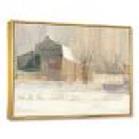 Toile « Winter on the Farm house »