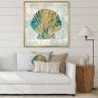 Coastal Pastel seashells I  Canvas