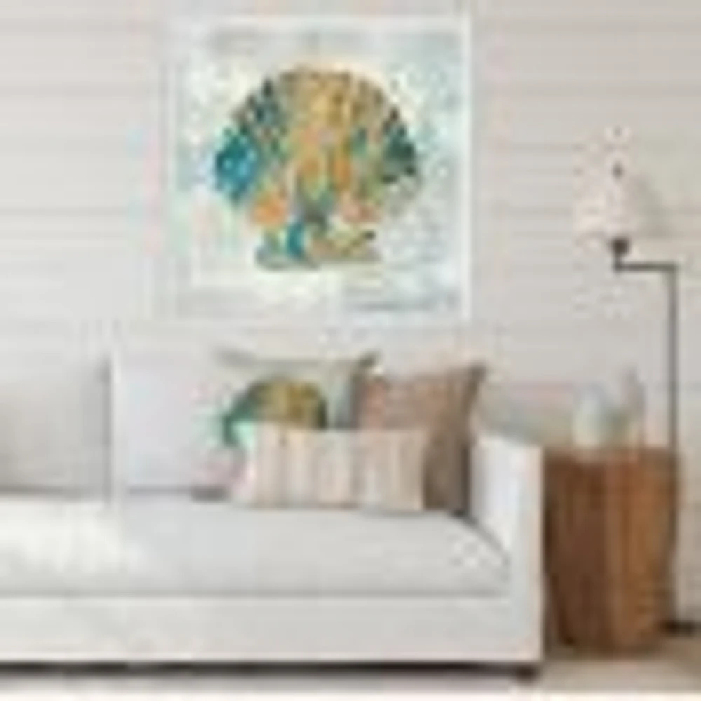 Coastal Pastel seashells I  Canvas