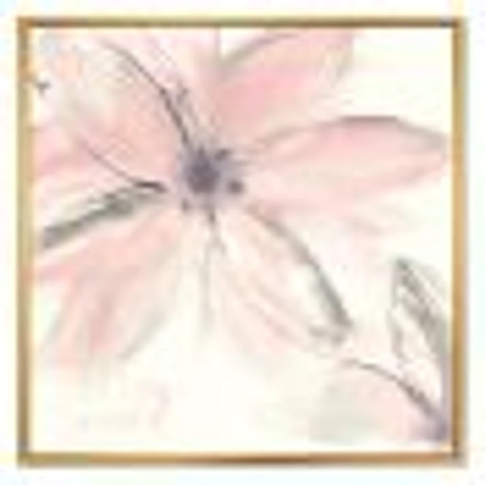 Pink Shabby Floral II  Canvas Artwork