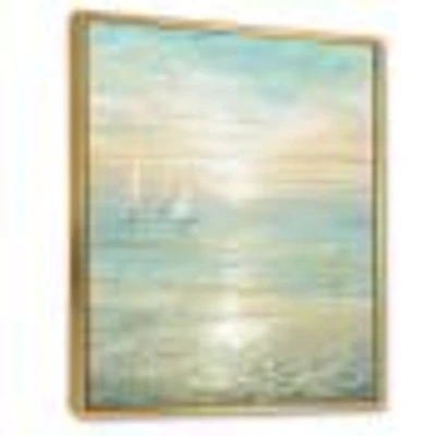Sunrise Boat I  Canvas Wall Art