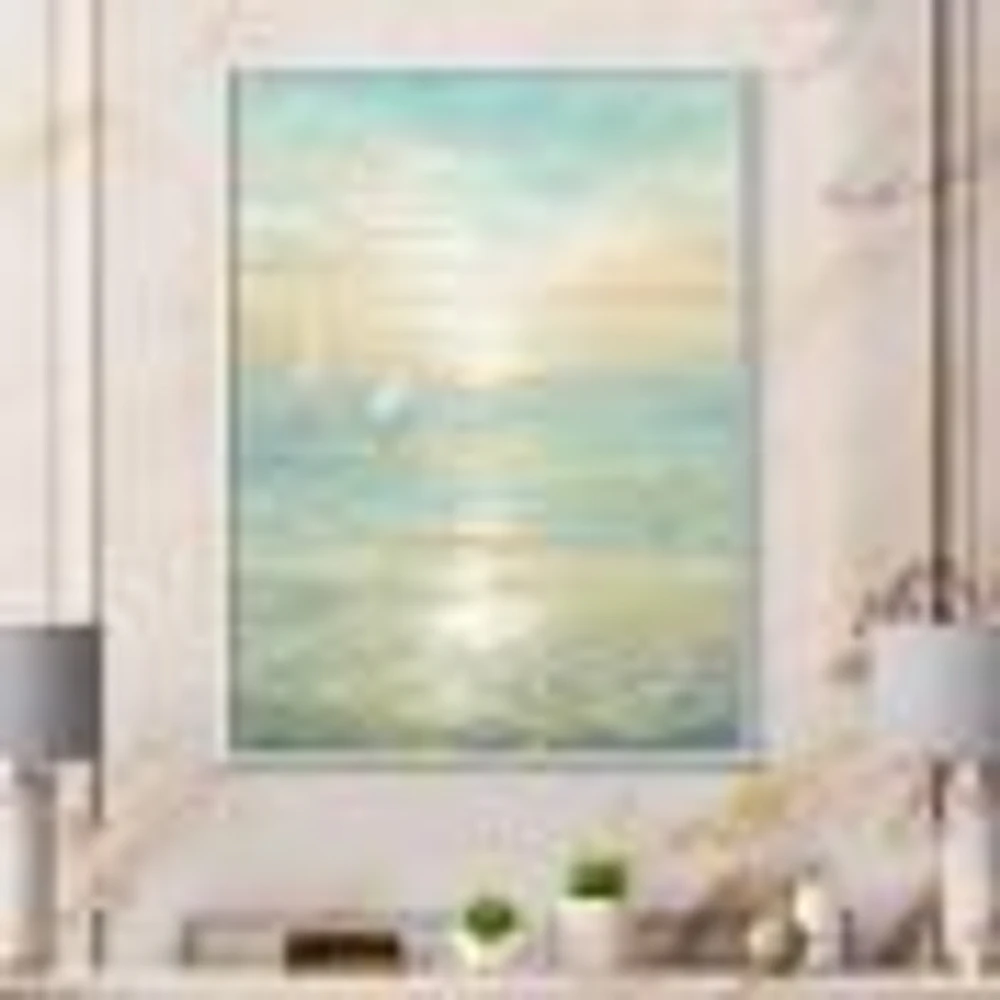 Sunrise Boat I  Canvas Wall Art