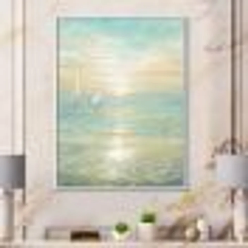 Toile « Sunrise Boat I »